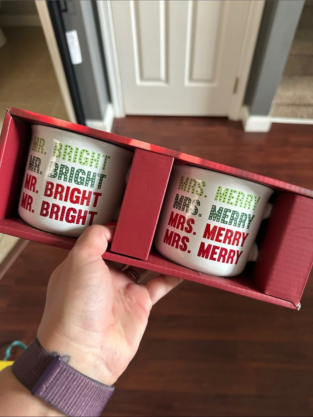St. Nicholas Square Red Holiday His&Hers Mug Gift Box